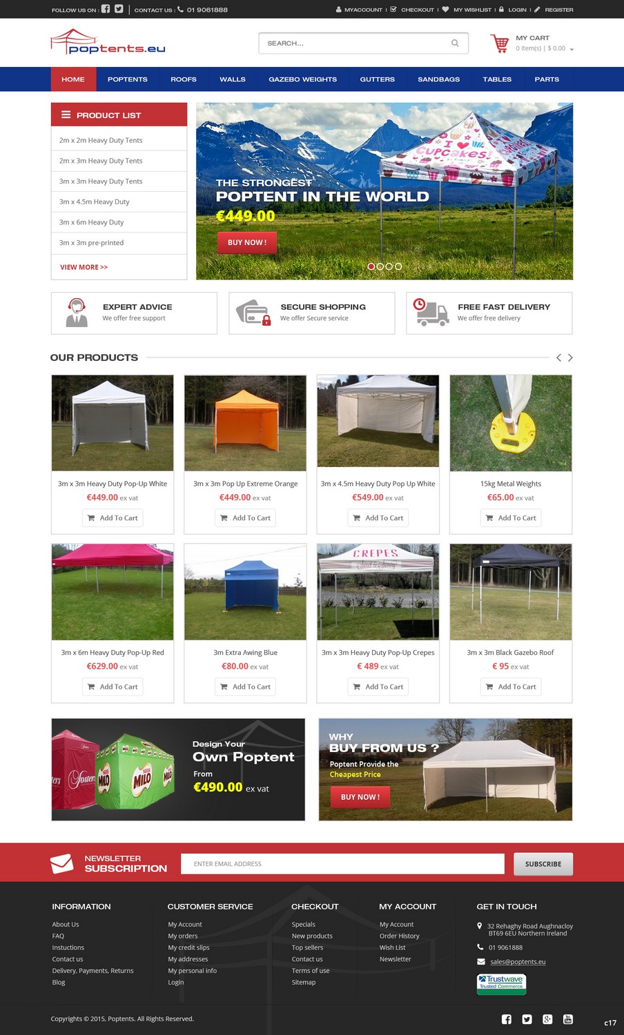 Web-Design von pb für Poptents.eu | Design #9200909