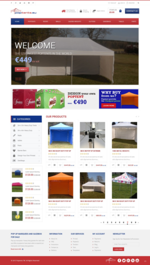 Diseño Web por pb para Poptents.eu | Diseño: #9200923
