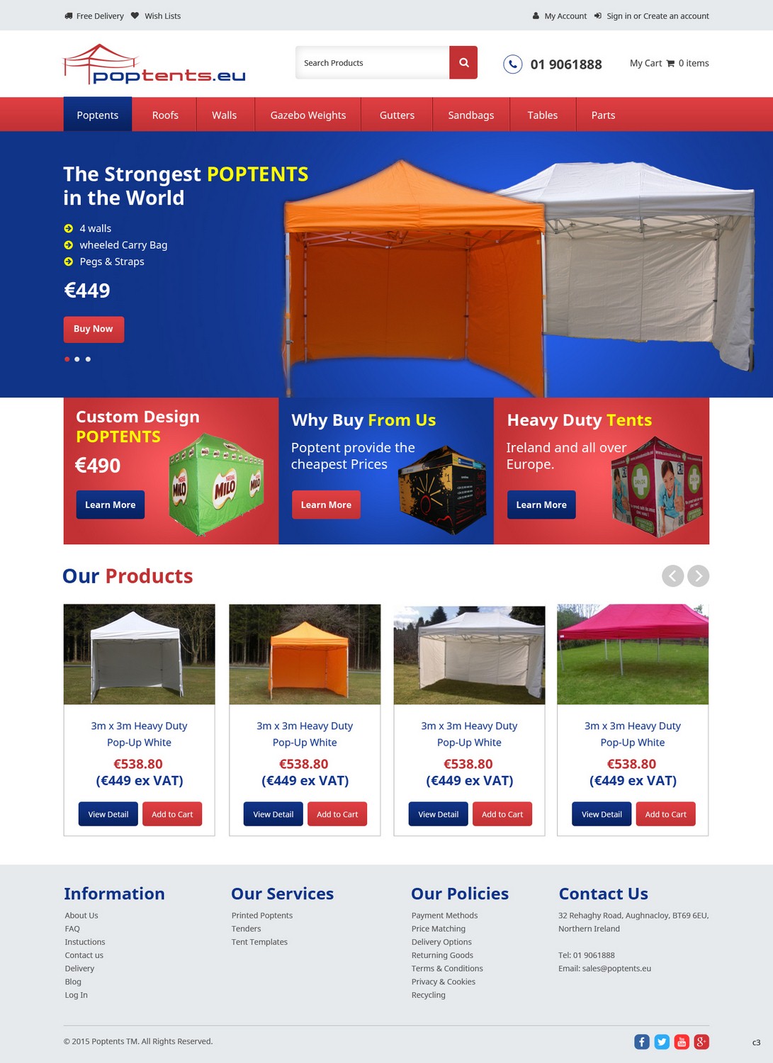 Diseño Web por pb para Poptents.eu | Diseño #9210576