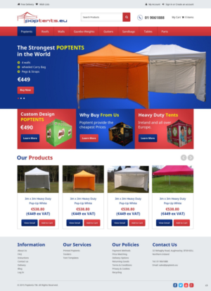 Diseño Web por pb para Poptents.eu | Diseño: #9210576