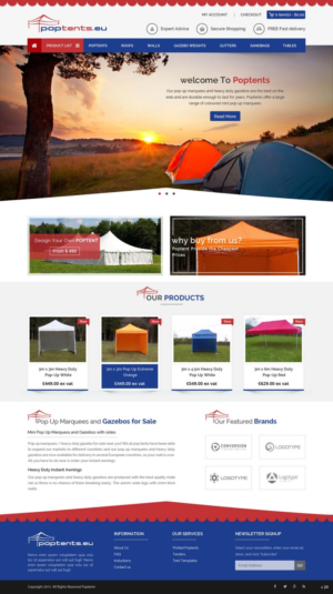 Web Design by pb for Poptents.eu | Design: #9210578