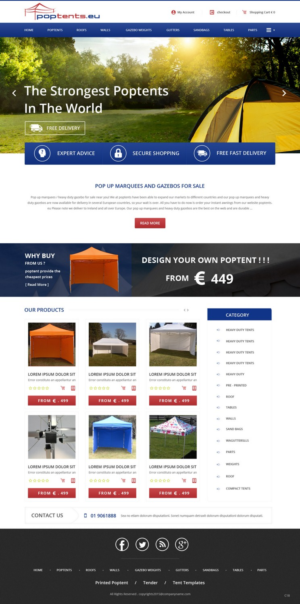 Diseño Web por pb para Poptents.eu | Diseño: #9210589