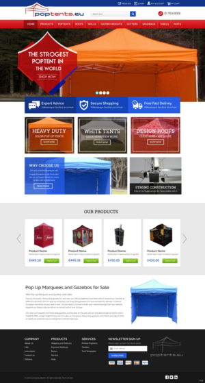 Web Design by pb for Poptents.eu | Design: #9211512