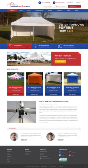 Web Design by pb for Poptents.eu | Design: #9219639
