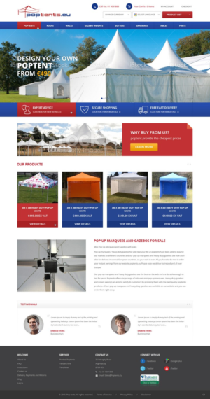 Web Design by pb for Poptents.eu | Design: #9219640