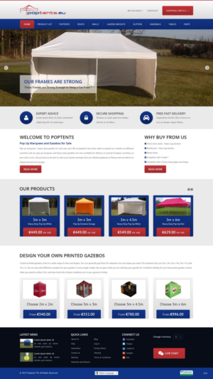 Web Design by pb for Poptents.eu | Design: #9219641