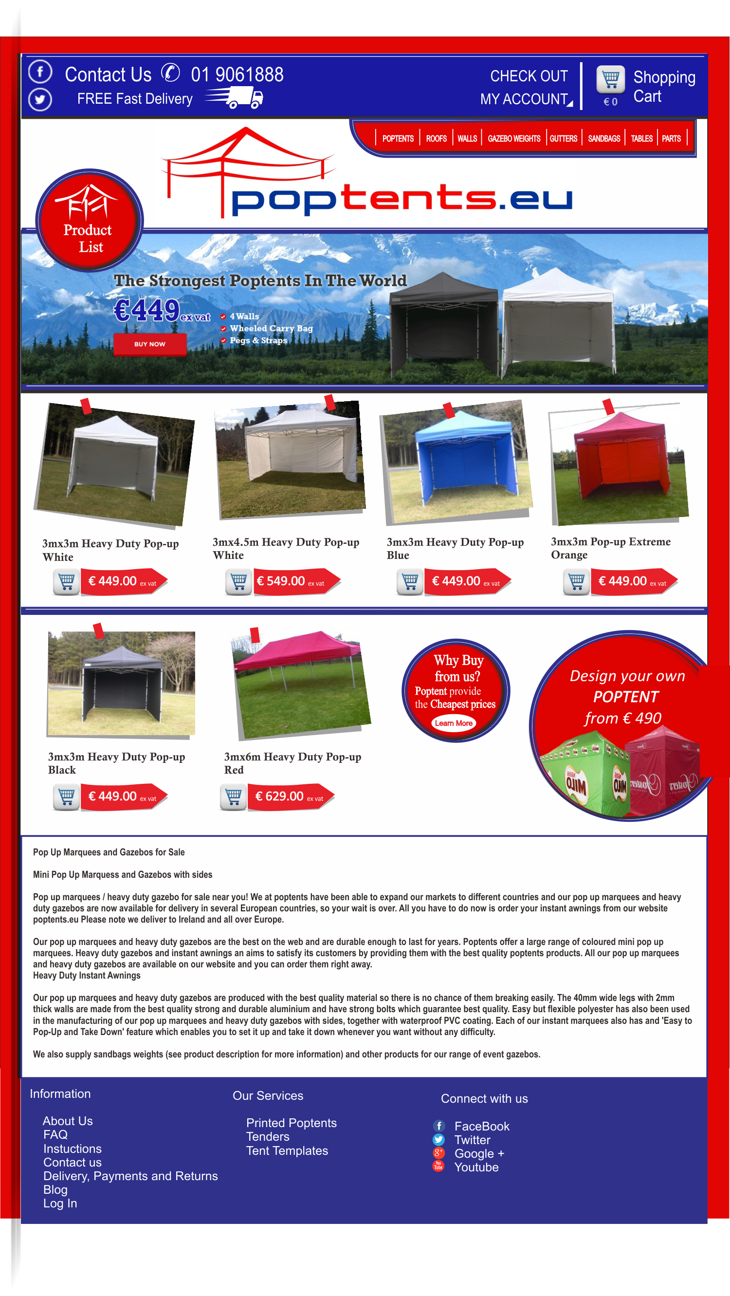 Web Design by salmazhafirah for Poptents.eu | Design #9210369