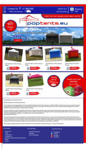 Web Design by salmazhafirah for Poptents.eu | Design: #9210369