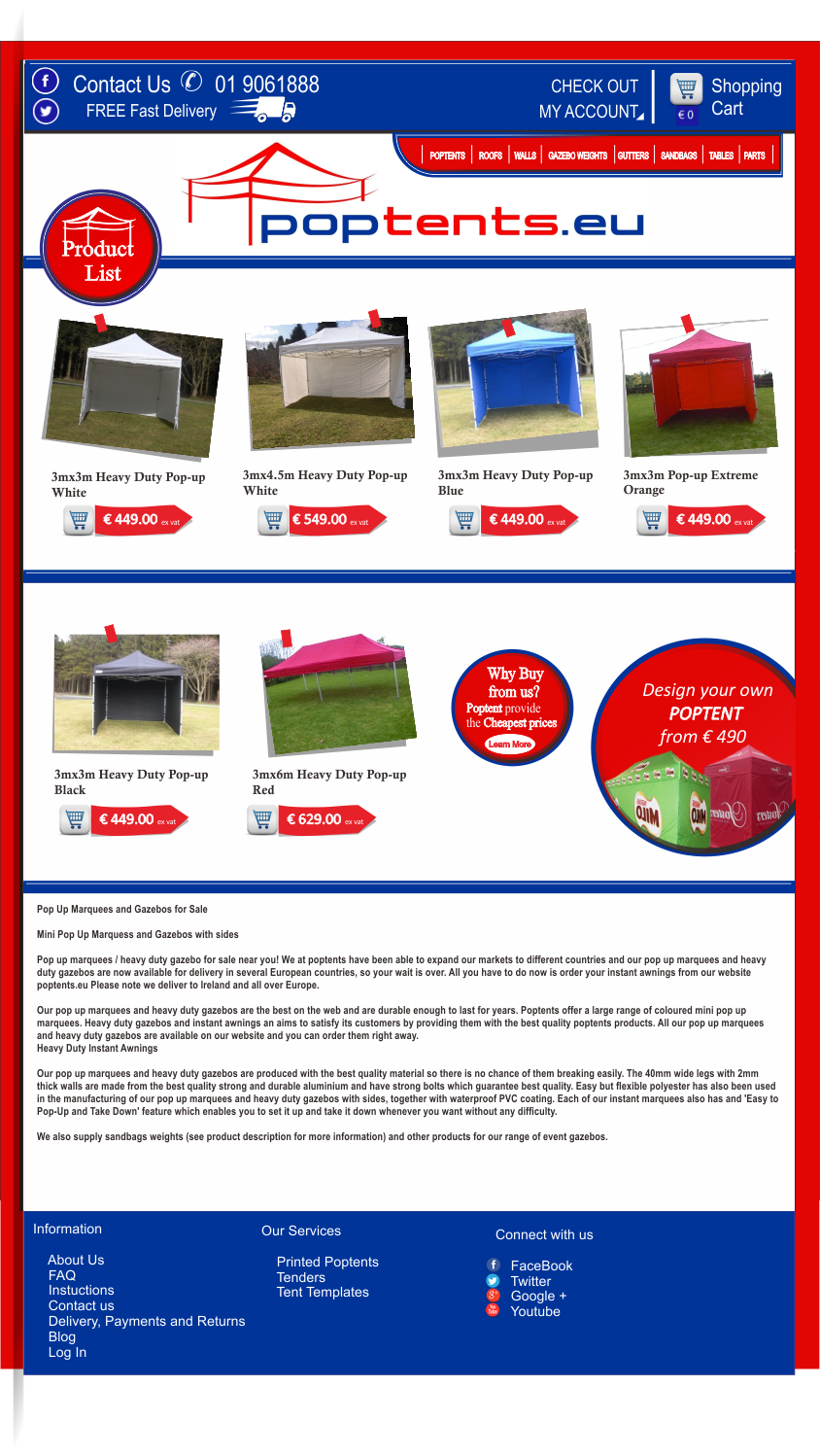 Diseño Web por salmazhafirah para Poptents.eu | Diseño #9218134