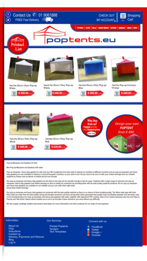 Diseño Web por salmazhafirah para Poptents.eu | Diseño: #9218134