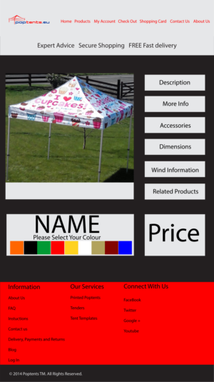 Diseño Web por DimmyXdd para Poptents.eu | Diseño: #9203459