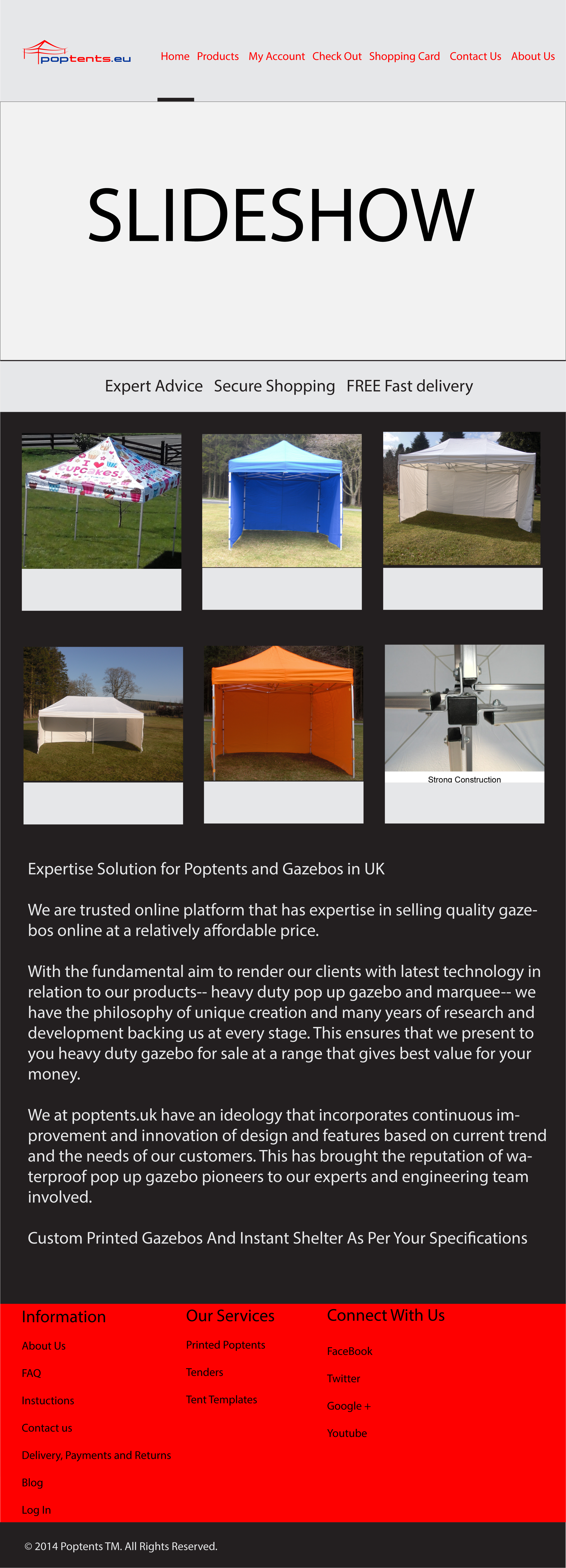 Web Design by DimmyXdd for Poptents.eu | Design #9203460