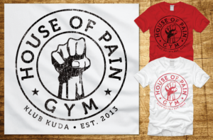 House of Pain Gym TShirt design  | T-shirt Design by CoffeeBreak88