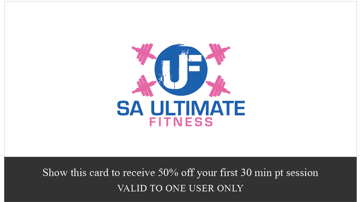 Visitenkarten-Design von Urbanique für SA Ultimate Fitness | Design #9207074