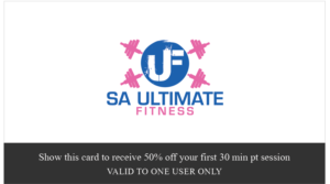 Business Card Design by Urbanique for SA Ultimate Fitness | Design: #9207074