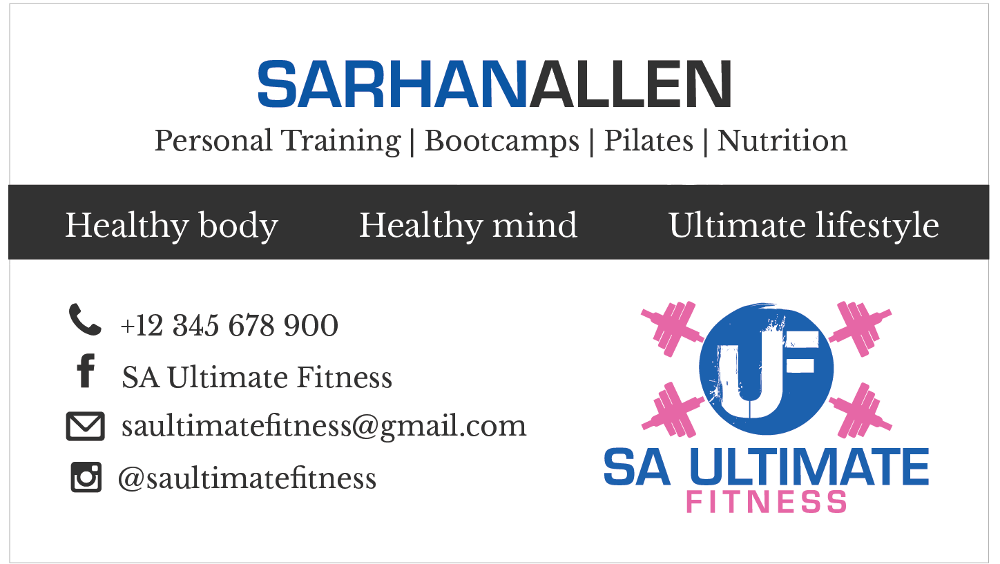 Visitenkarten-Design von Urbanique für SA Ultimate Fitness | Design #9207101