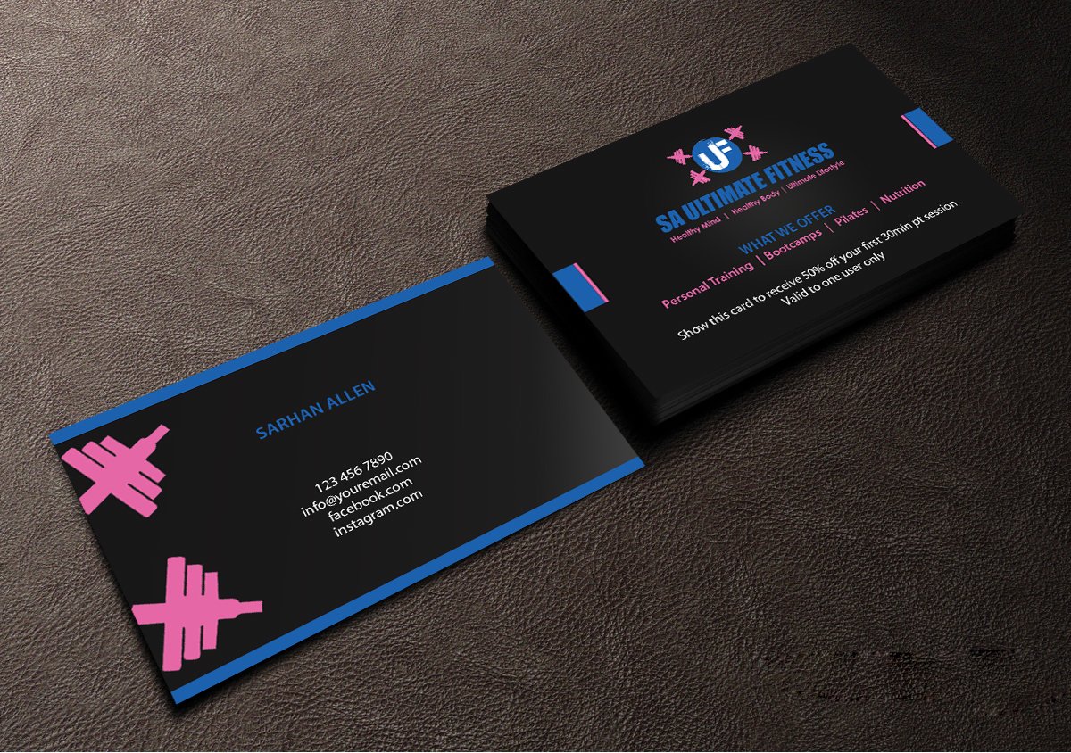 Design de Carte de Visite par Creations Box 2015 pour SA Ultimate Fitness | Design #9211888