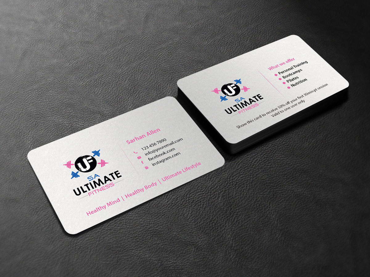 Business Card Design by Creations Box 2015 for SA Ultimate Fitness | Design #9211909