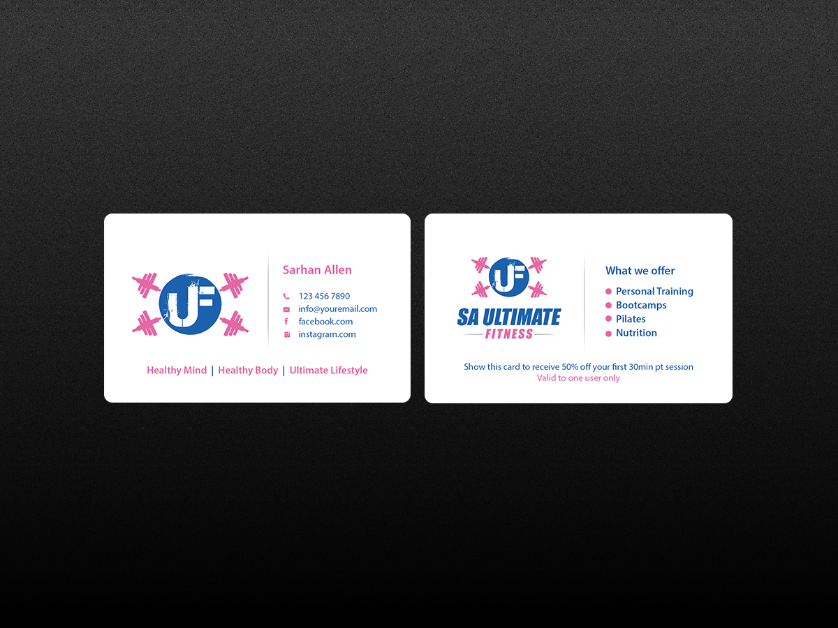 Business Card Design by Creations Box 2015 for SA Ultimate Fitness | Design #9211911