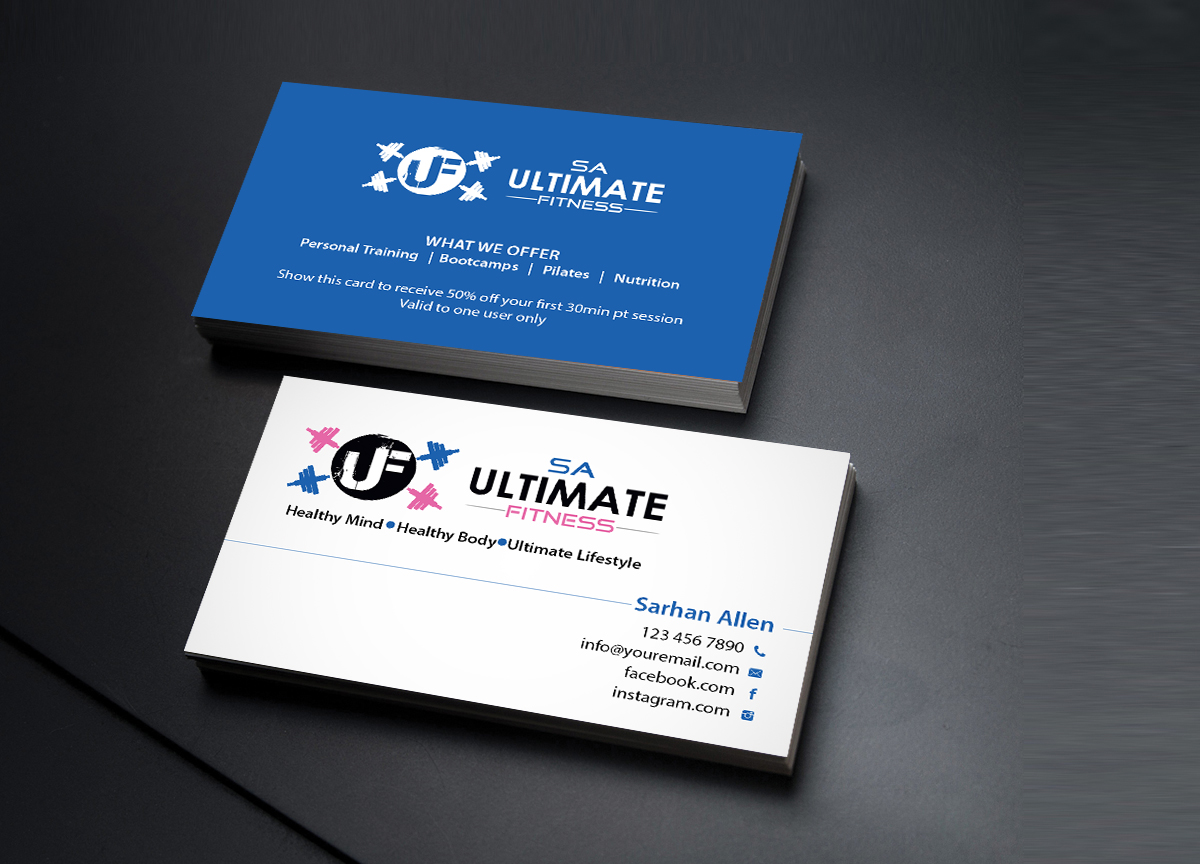 Business Card Design by Creations Box 2015 for SA Ultimate Fitness | Design #9211914