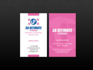 Business Card Design by Creations Box 2015 for SA Ultimate Fitness | Design: #9211915