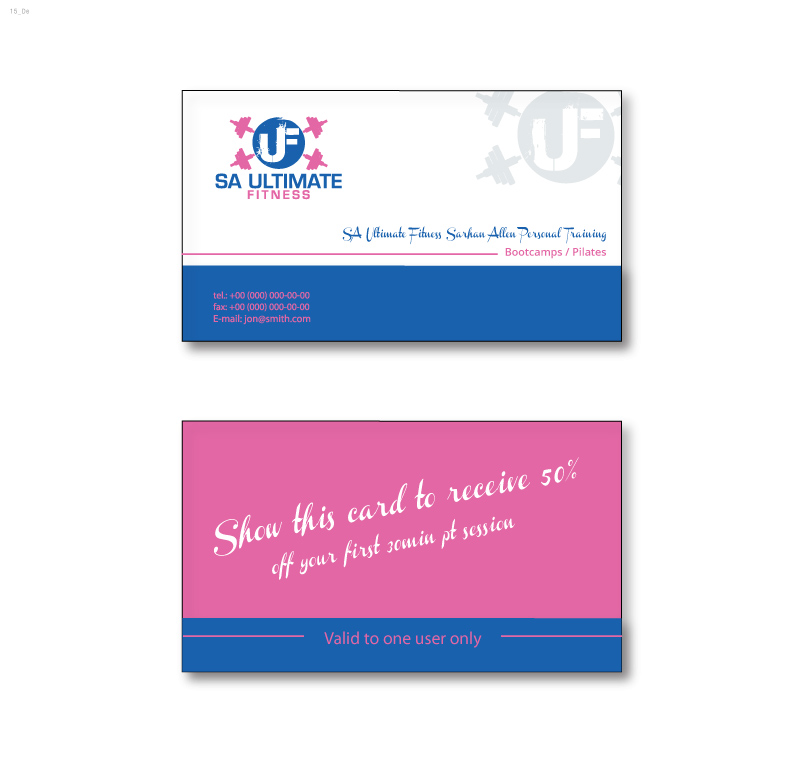 Visitenkarten-Design von instudio für SA Ultimate Fitness | Design #9209166