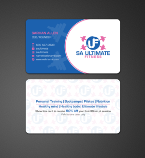 Business Card Design by chandrayaan.creative for SA Ultimate Fitness | Design #9209713