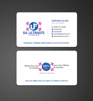 Business Card Design by chandrayaan.creative for SA Ultimate Fitness | Design: #9209714