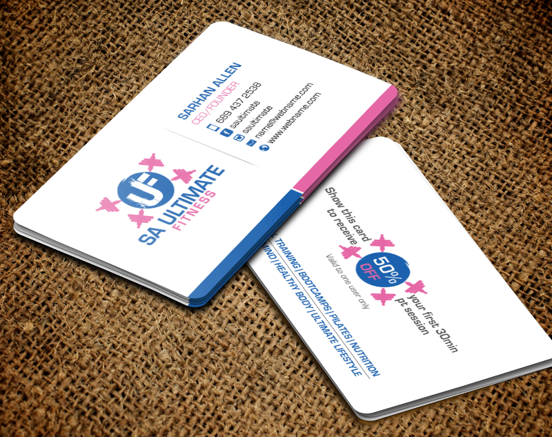 Visitenkarten-Design von chandrayaan.creative für SA Ultimate Fitness | Design #9209746
