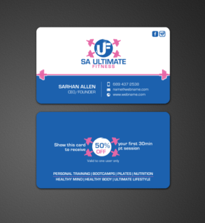 Business Card Design by chandrayaan.creative for SA Ultimate Fitness | Design: #9209747