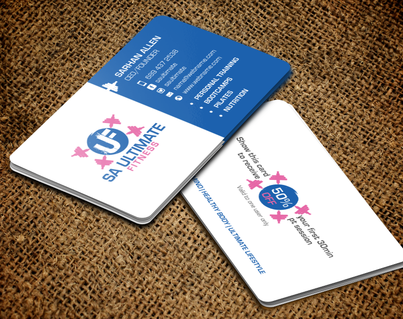 Visitenkarten-Design von chandrayaan.creative für SA Ultimate Fitness | Design #9209748