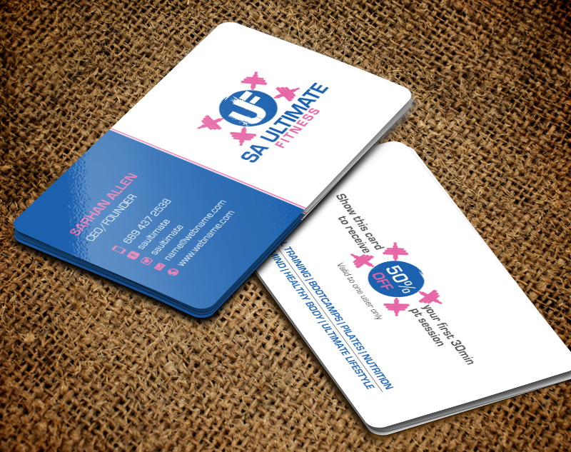 Visitenkarten-Design von chandrayaan.creative für SA Ultimate Fitness | Design #9209753