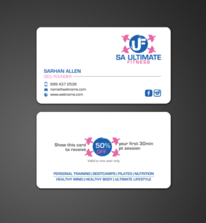 Business Card Design by chandrayaan.creative for SA Ultimate Fitness | Design: #9216683