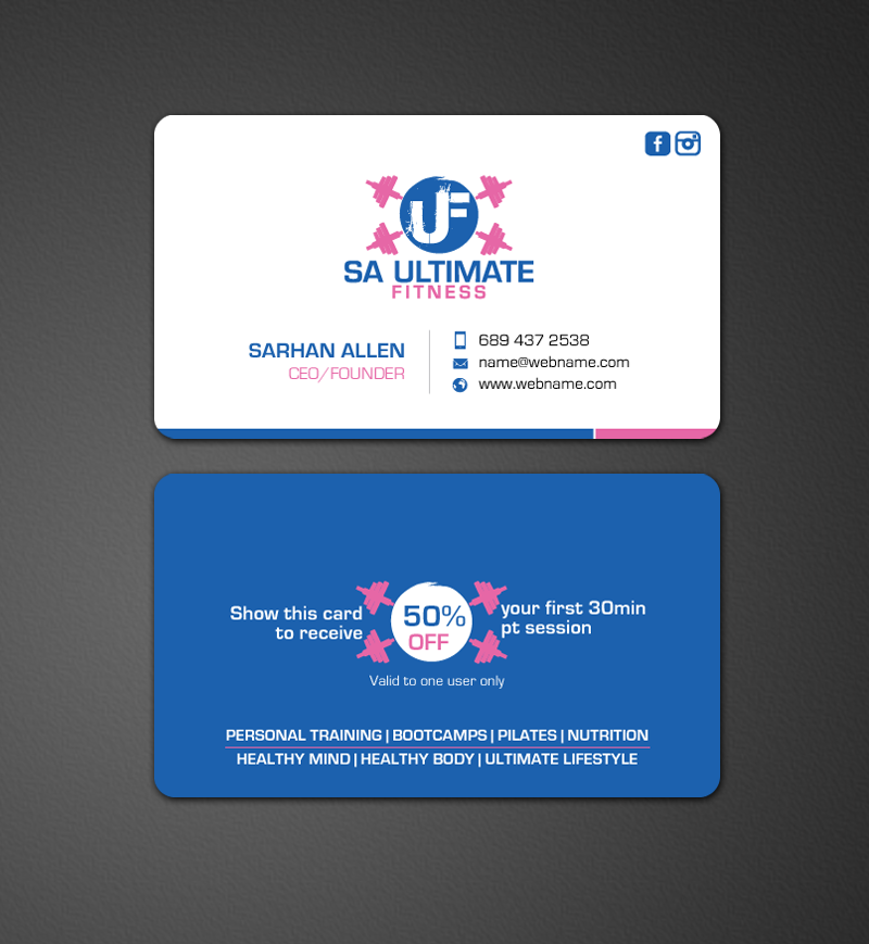 Design de Carte de Visite par chandrayaan.creative pour SA Ultimate Fitness | Design #9216692