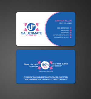 Business Card Design by chandrayaan.creative for SA Ultimate Fitness | Design: #9216693