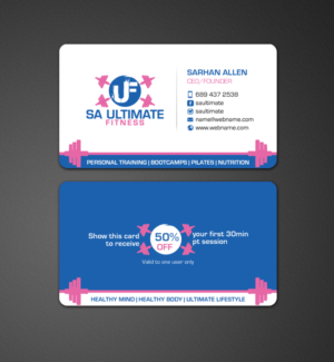 Business Card Design by chandrayaan.creative for SA Ultimate Fitness | Design: #9216696