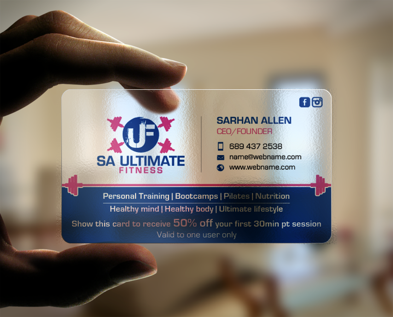 Visitenkarten-Design von chandrayaan.creative für SA Ultimate Fitness | Design #9216708