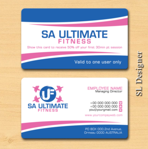 Diseño de Tarjeta de Presentación por SL Designer para SA Ultimate Fitness | Diseño: #9195478