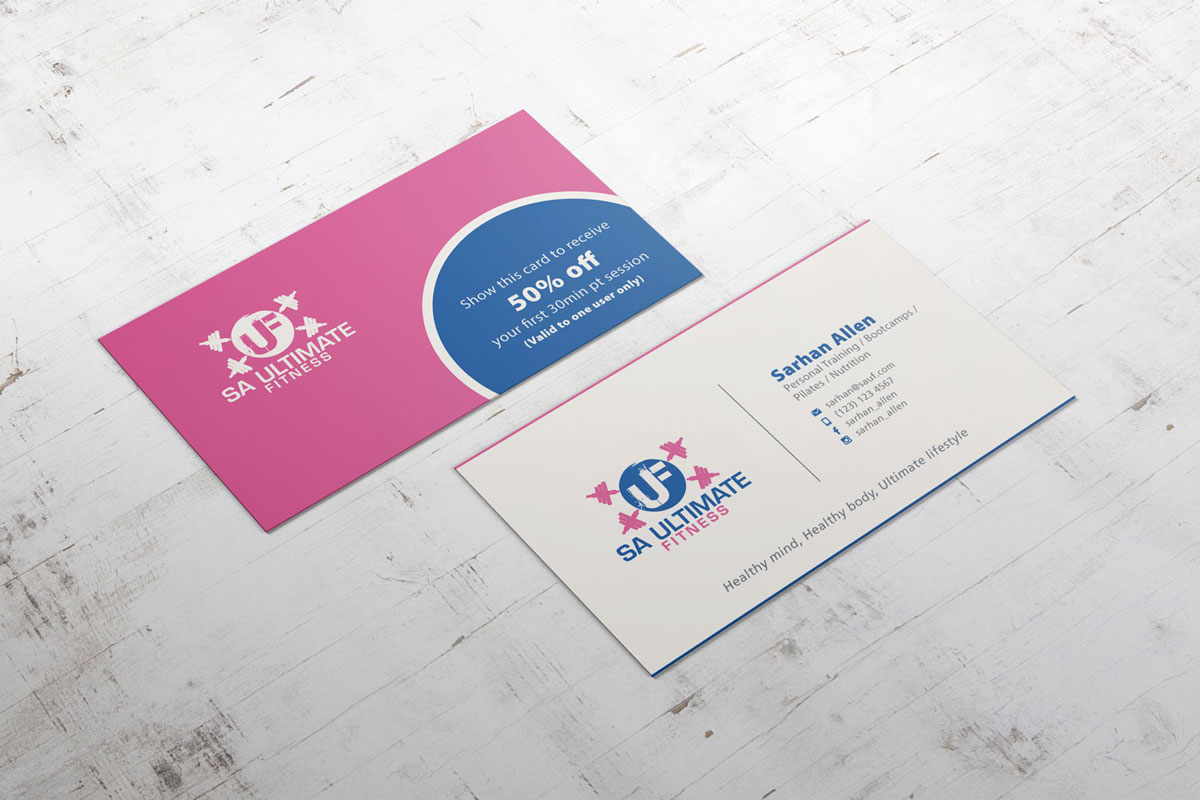 Business Card Design by Roy for SA Ultimate Fitness | Design #9199275