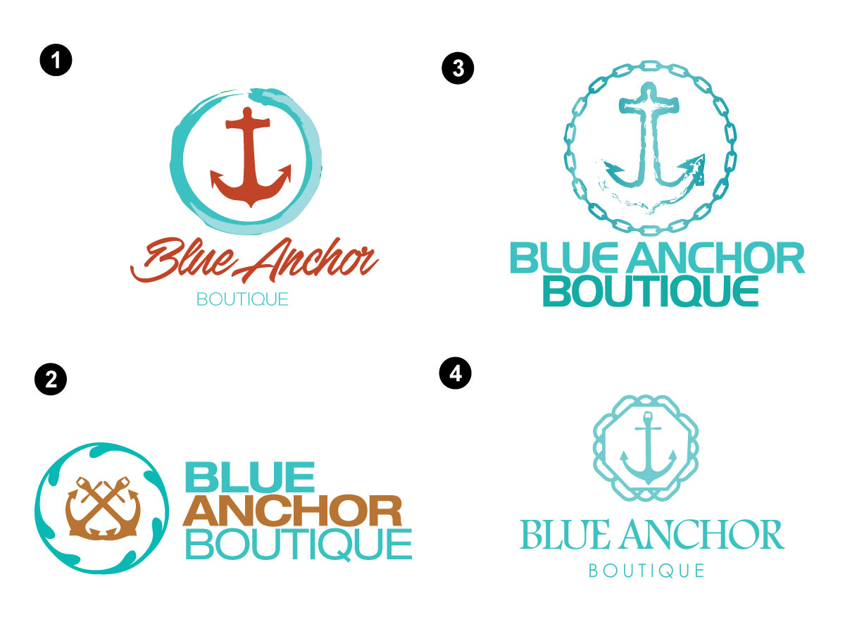 Logo Design by ney@onedaygraphics for Blue Anchor Boutique | Design #9204822
