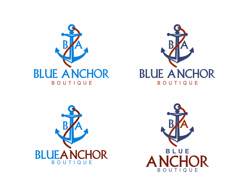 Logo-Design von pa2pat für Blue Anchor Boutique | Design #9204642