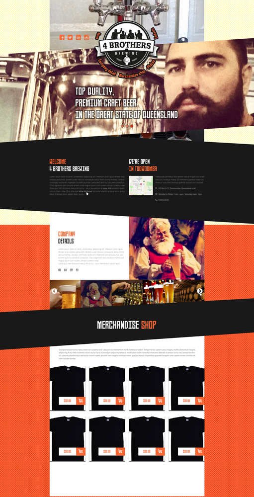 Web Design by at-as for 4 Brothers Brewing | Design #9237549