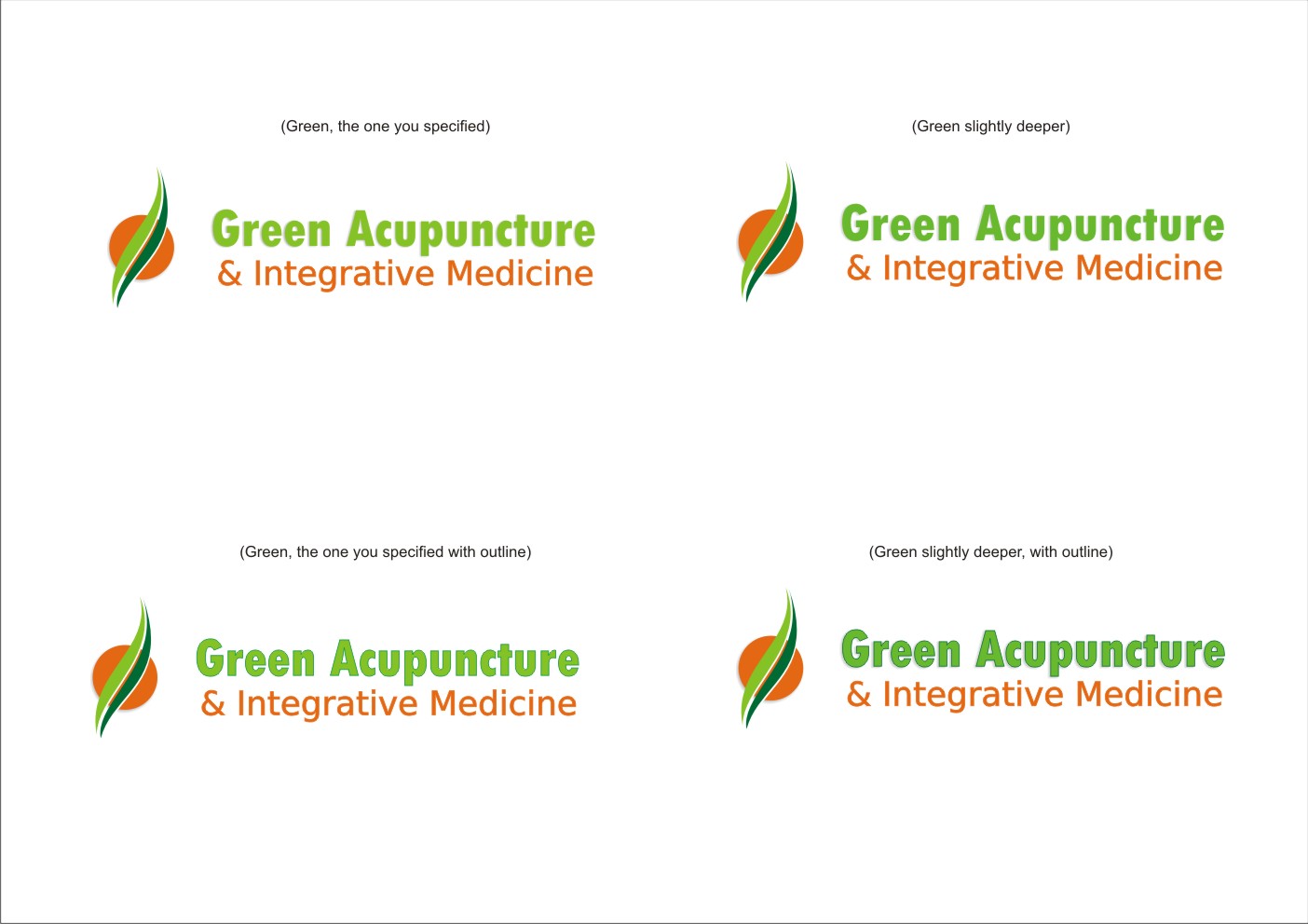 Logo Design by Fusion Creatives for Green Acupuncture & Integrative Medicine | Design #2094500