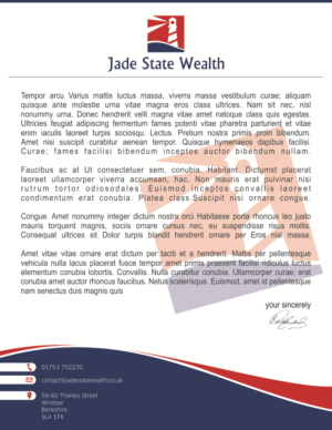 Stationery Design by Mahe for Jade State Wealth Limited | Design: #9219563