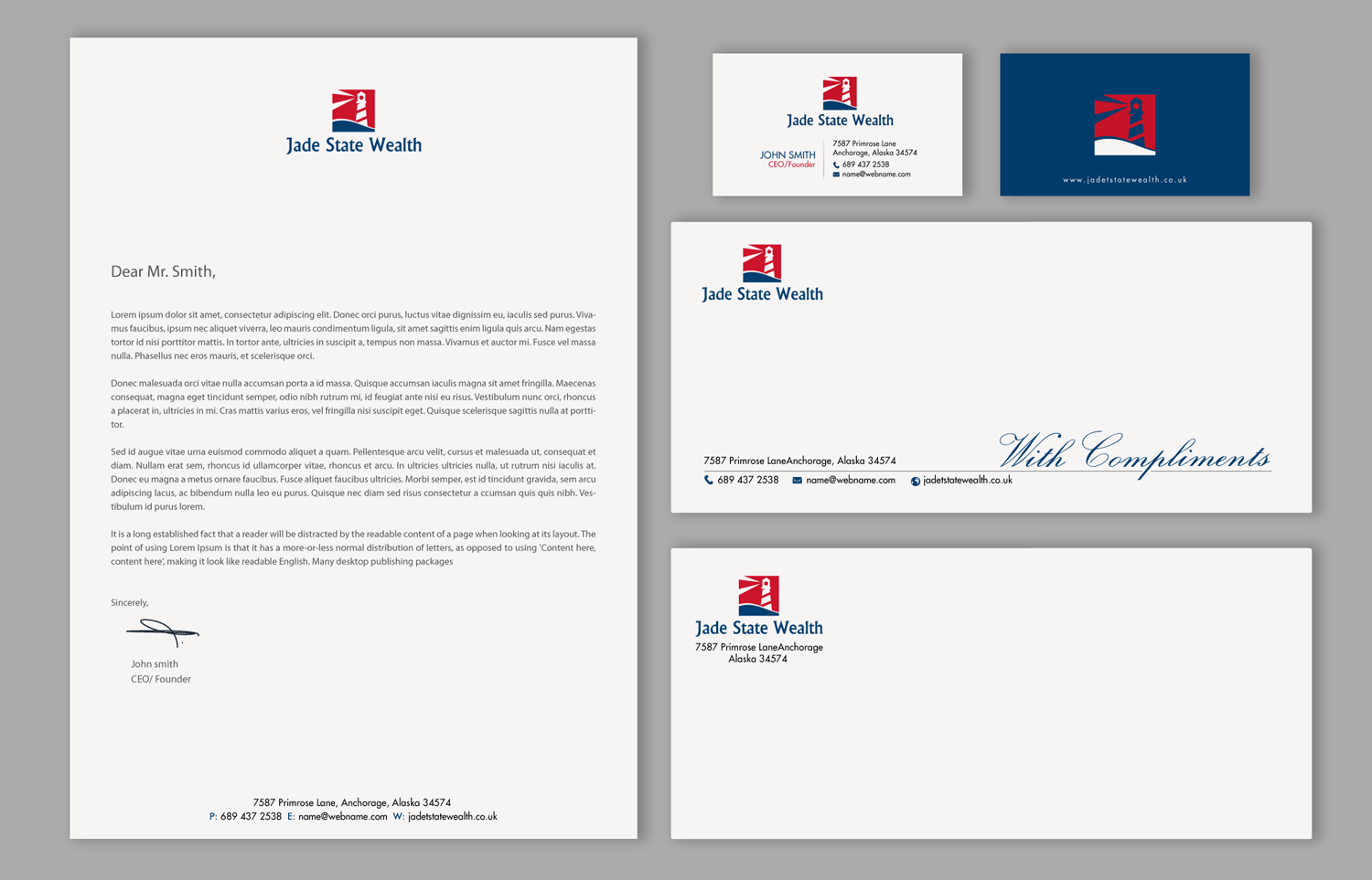 Stationery Design by chandrayaan.creative for Jade State Wealth Limited | Design #9226823