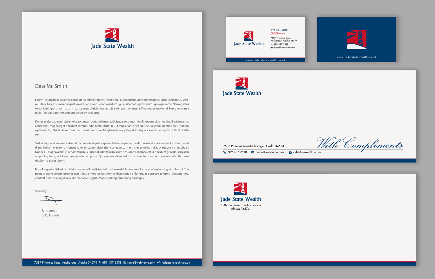 Stationery Design by chandrayaan.creative for Jade State Wealth Limited | Design #9226844