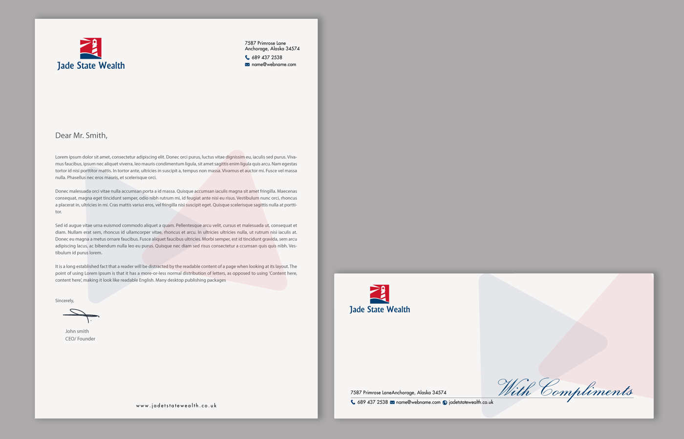 Design de Papeterie par chandrayaan.creative pour Jade State Wealth Limited | Design #9265765