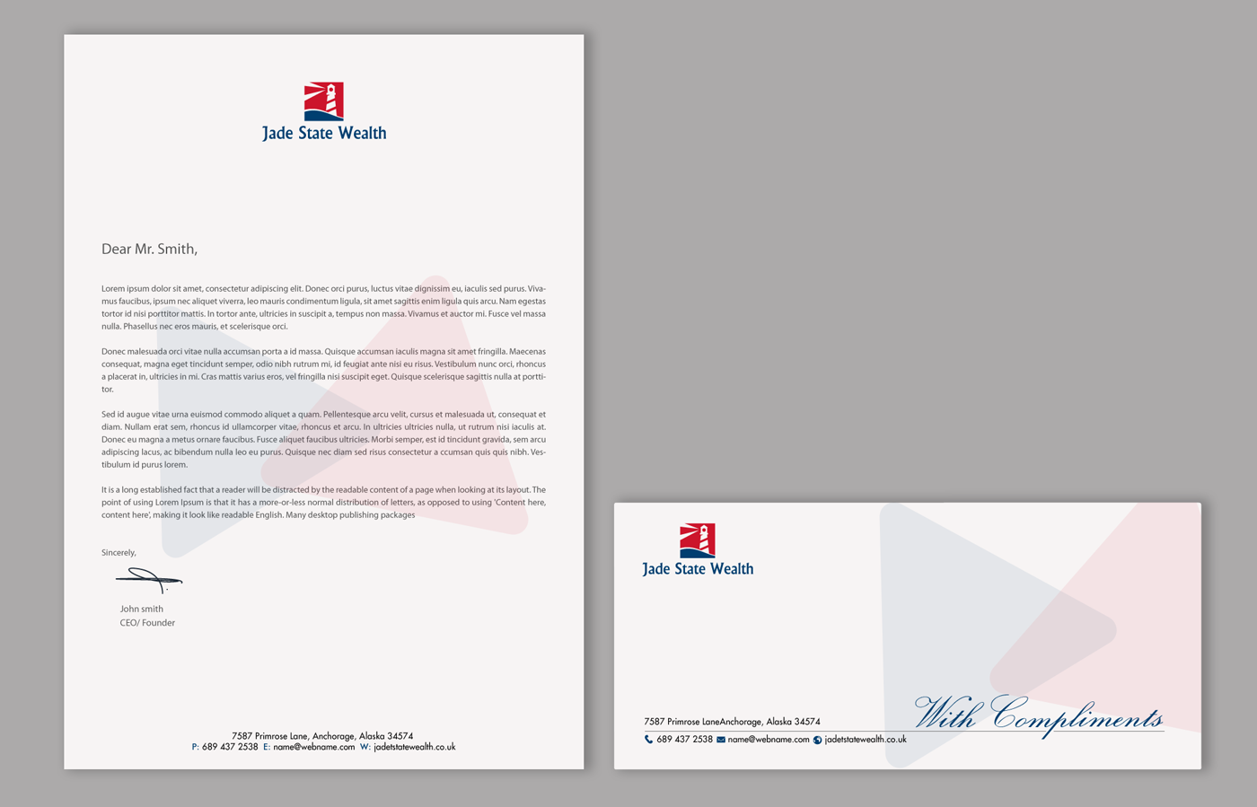 Stationery Design by chandrayaan.creative for Jade State Wealth Limited | Design #9265766