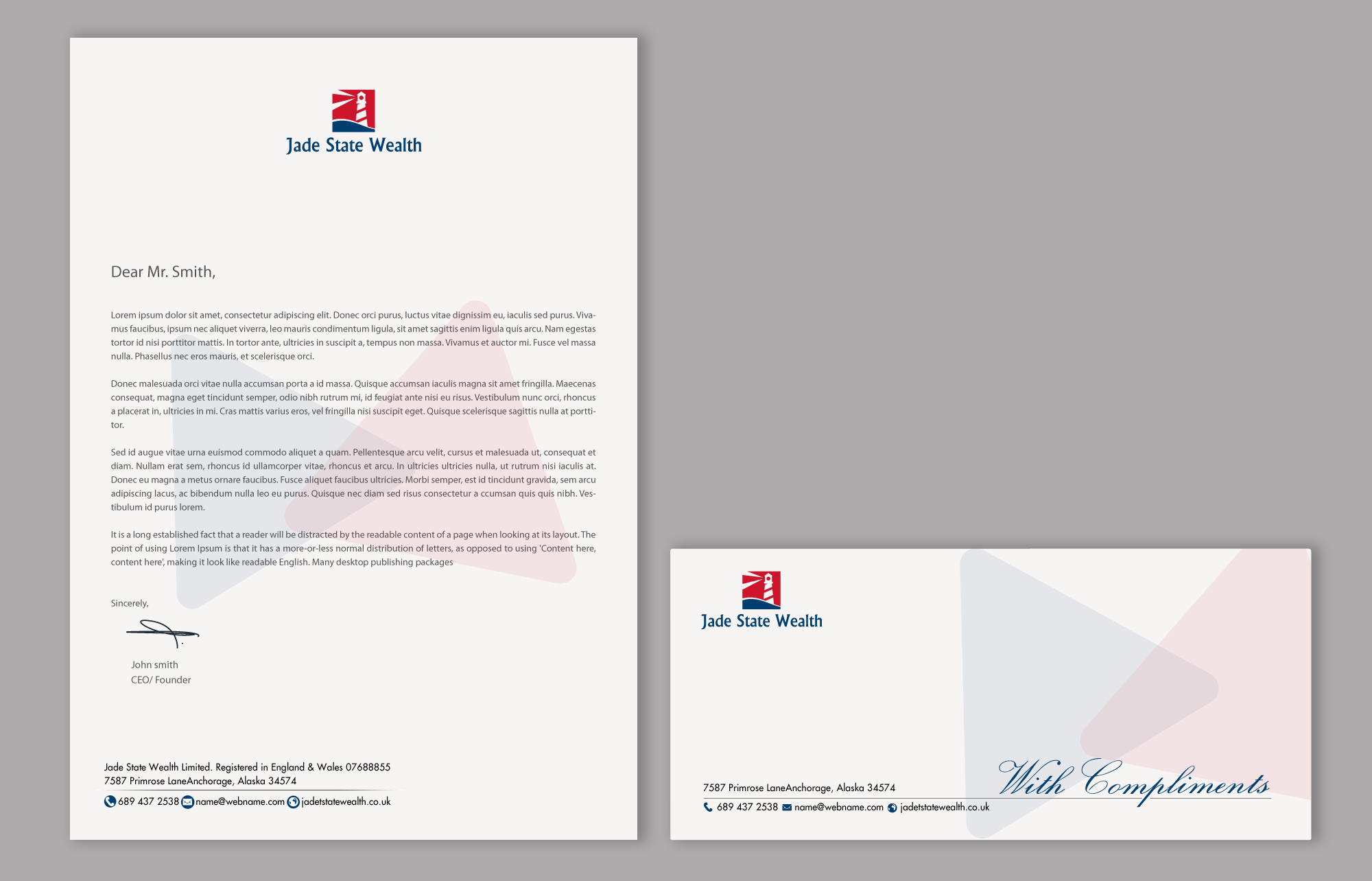 Stationery Design by chandrayaan.creative for Jade State Wealth Limited | Design #9274572