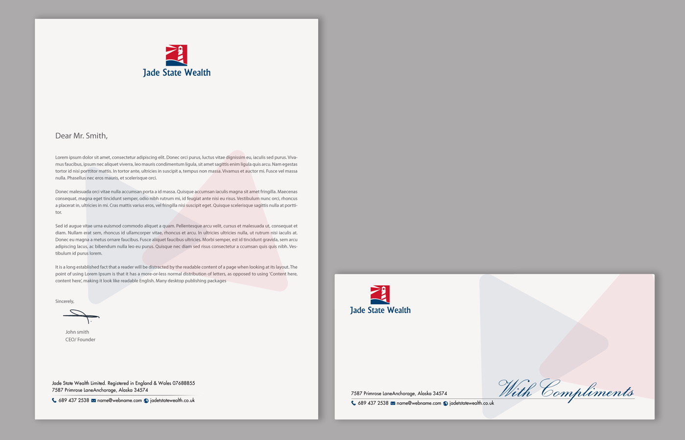 Design de Papeterie par chandrayaan.creative pour Jade State Wealth Limited | Design #9274573
